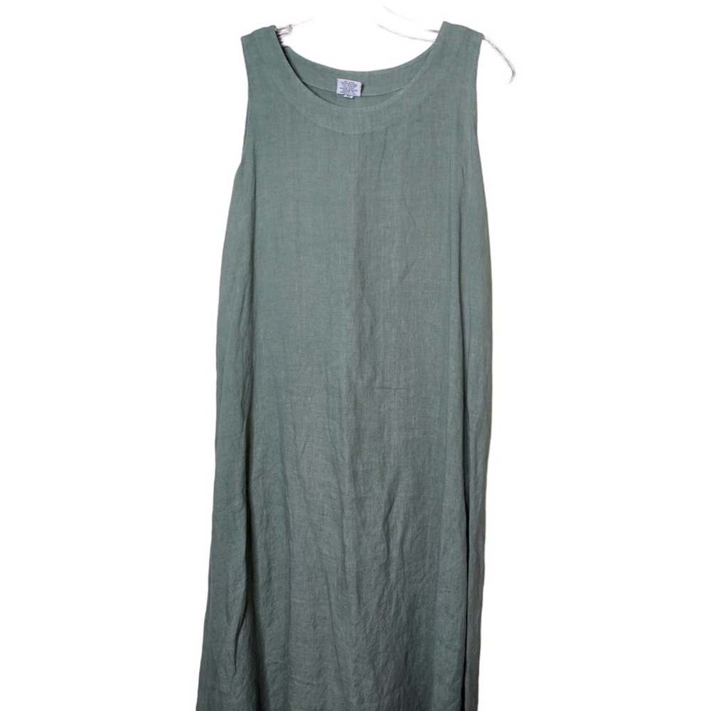 CP Shades Olive Green Linen Maxi Dress - Picture 8 of 10